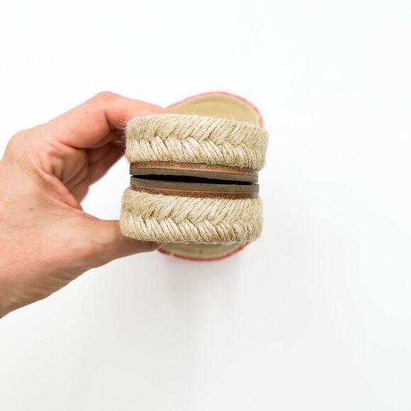 Chanel CC Logo Espadrilles Sandals Pink Tweed Slides Mules EU 38 US 7-7.5 - Picture 10 of 14